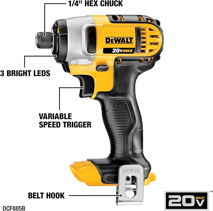 DEWALT 20V MAX Power Tool Combo Kit, 5-Tool Cordless Power Tool Set with Battery and Charger (DCK551D1M1)