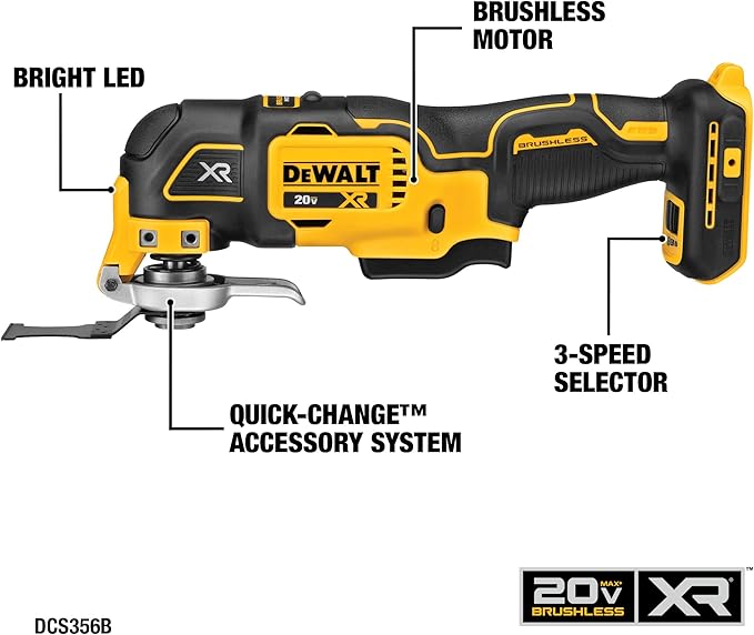 DEWALT 20V MAX Power Tool Combo Kit, 5-Tool Cordless Power Tool Set with Battery and Charger (DCK551D1M1)