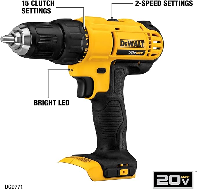 DEWALT 20V MAX Power Tool Combo Kit, 5-Tool Cordless Power Tool Set with Battery and Charger (DCK551D1M1)