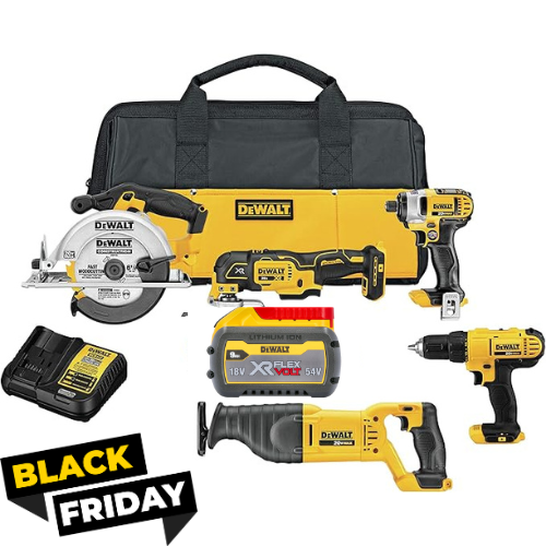 DEWALT 20V MAX Power Tool Combo Kit, 5-Tool Cordless Power Tool Set with Battery and Charger (DCK551D1M1)