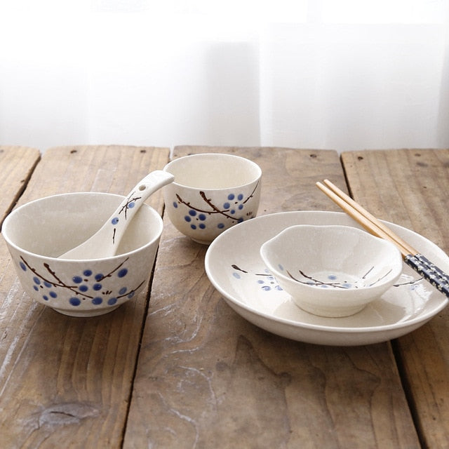 Japanese-Style Eco-Friendly Ceramic Dinnerware Set