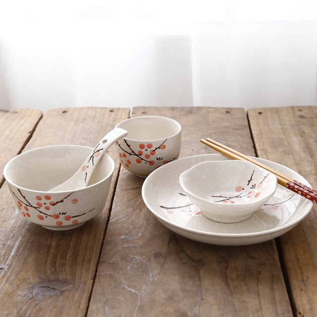 Japanese-Style Eco-Friendly Ceramic Dinnerware Set