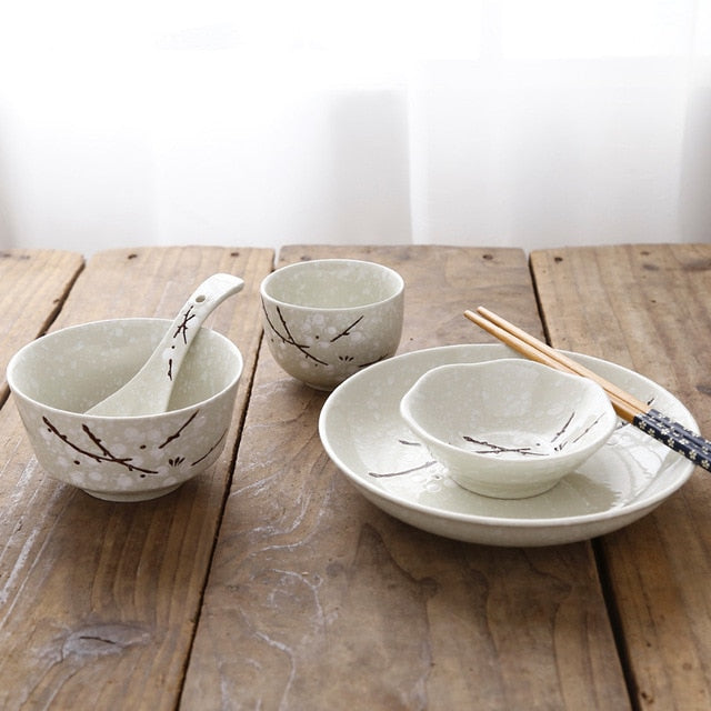 Japanese-Style Eco-Friendly Ceramic Dinnerware Set