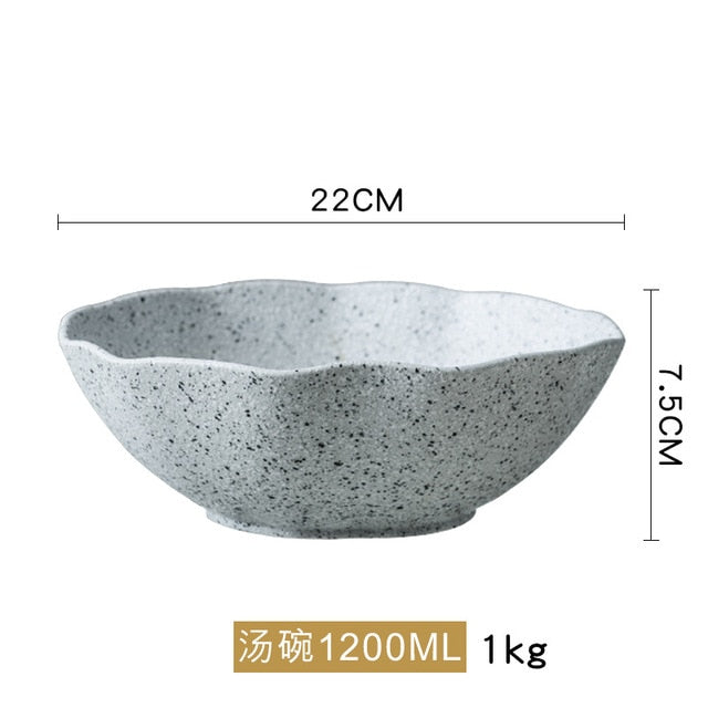 Granite Pattern Ceramic Tableware Set