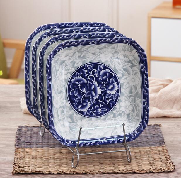 Japanese Blue & White Ceramic Dinnerware Set